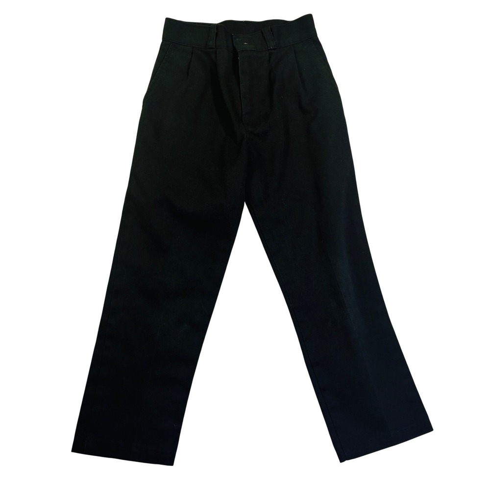 Vintage MacGregor Boys Slim Press Free Pleated Trousers Black Size 5 Dress Pants
